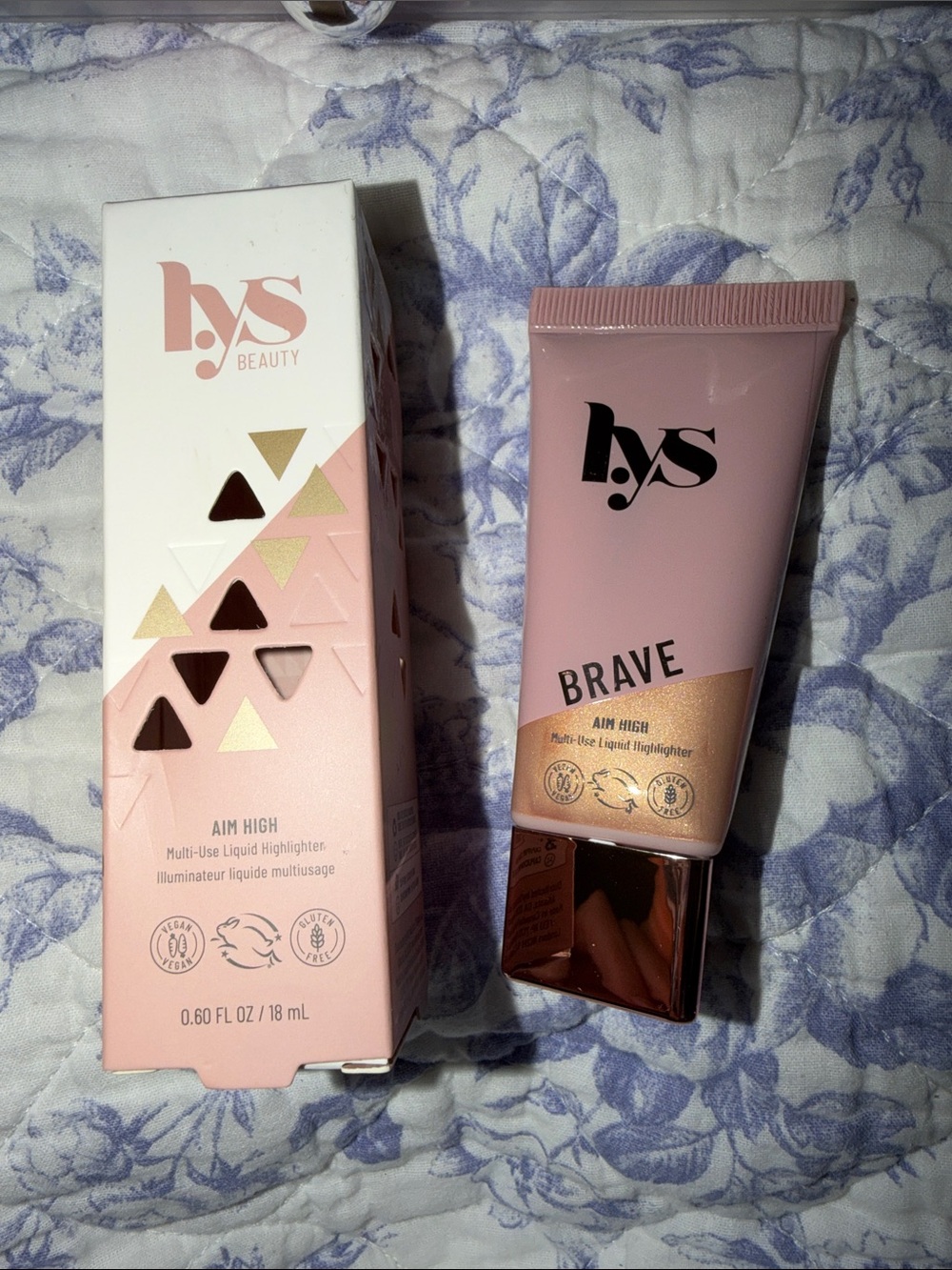 hys Beauty Brave Aim High Multi-Use Liquid Highlighter - Pink/Gold